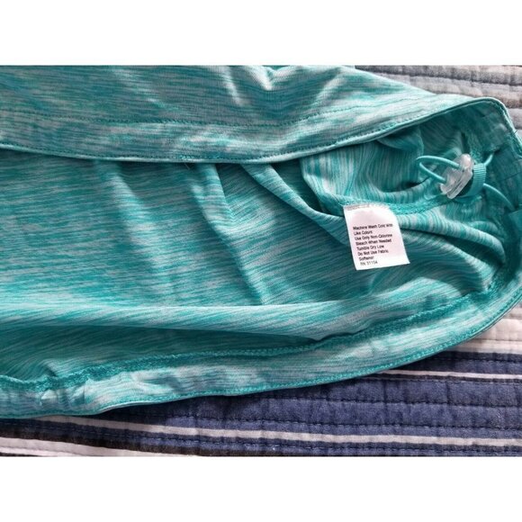 Be Inspired Activewear Tank Top With Racer Back Draw String Hem Teal Size (S) - Picture 7 of 7
